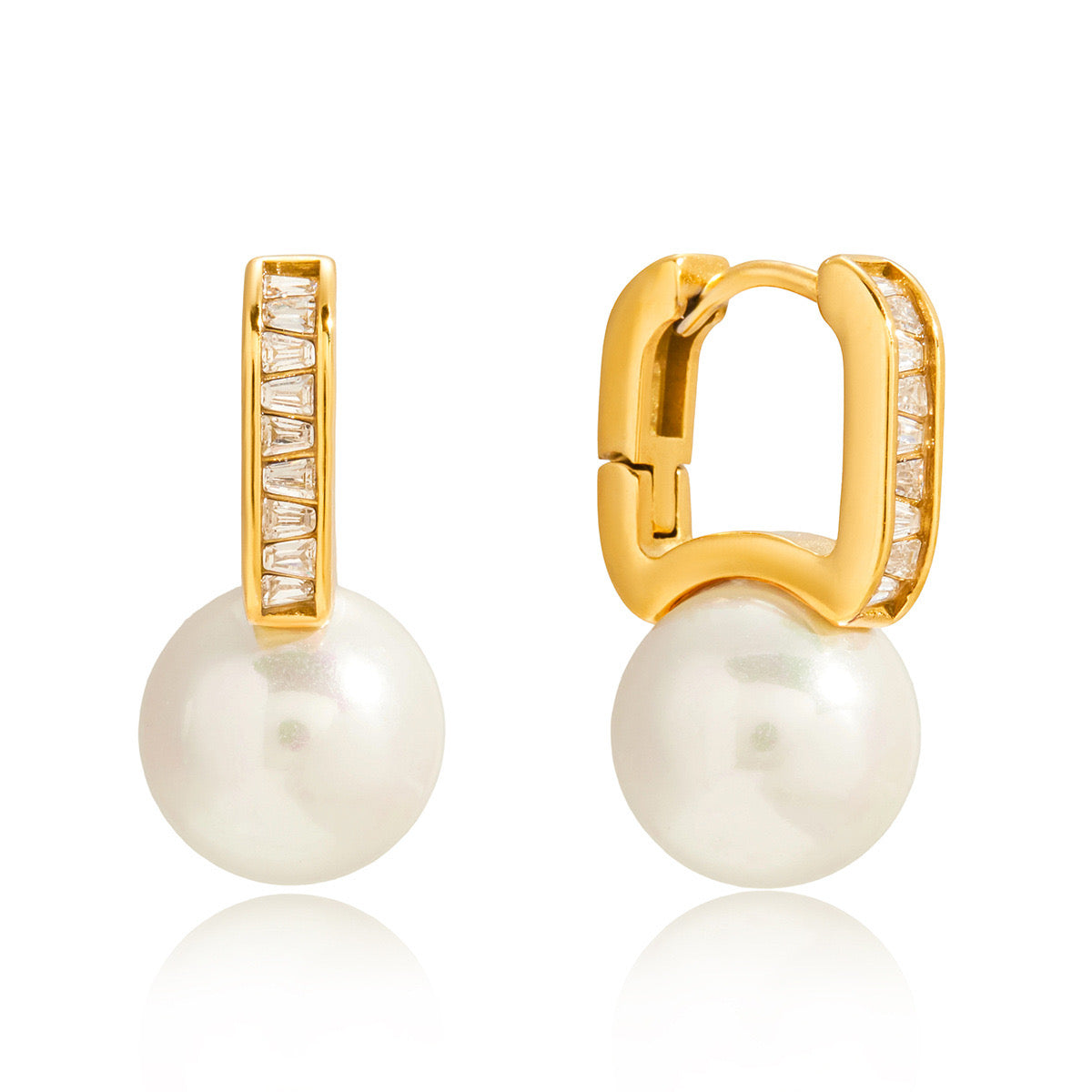 Capri Pearl Hoops