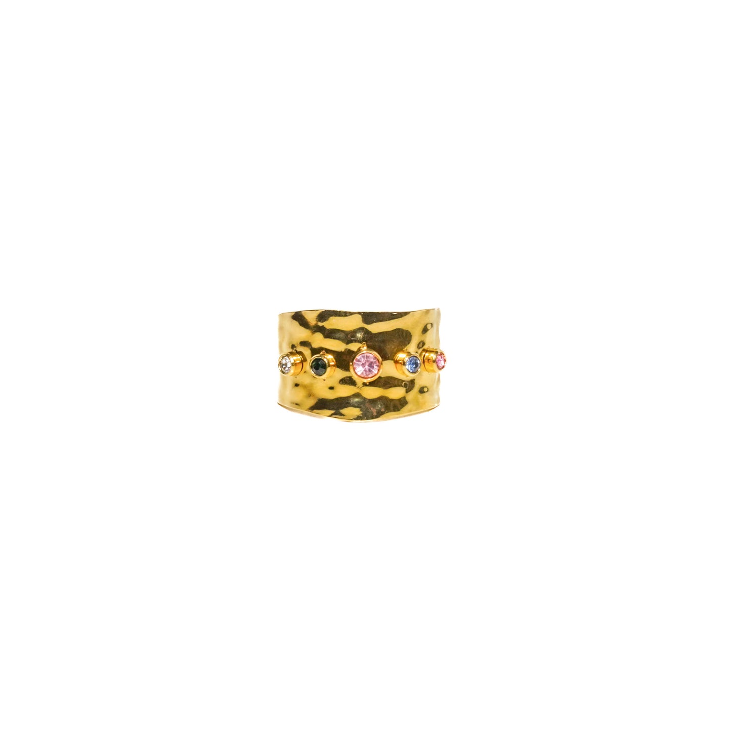 Rainbow Chunky Gold Ring