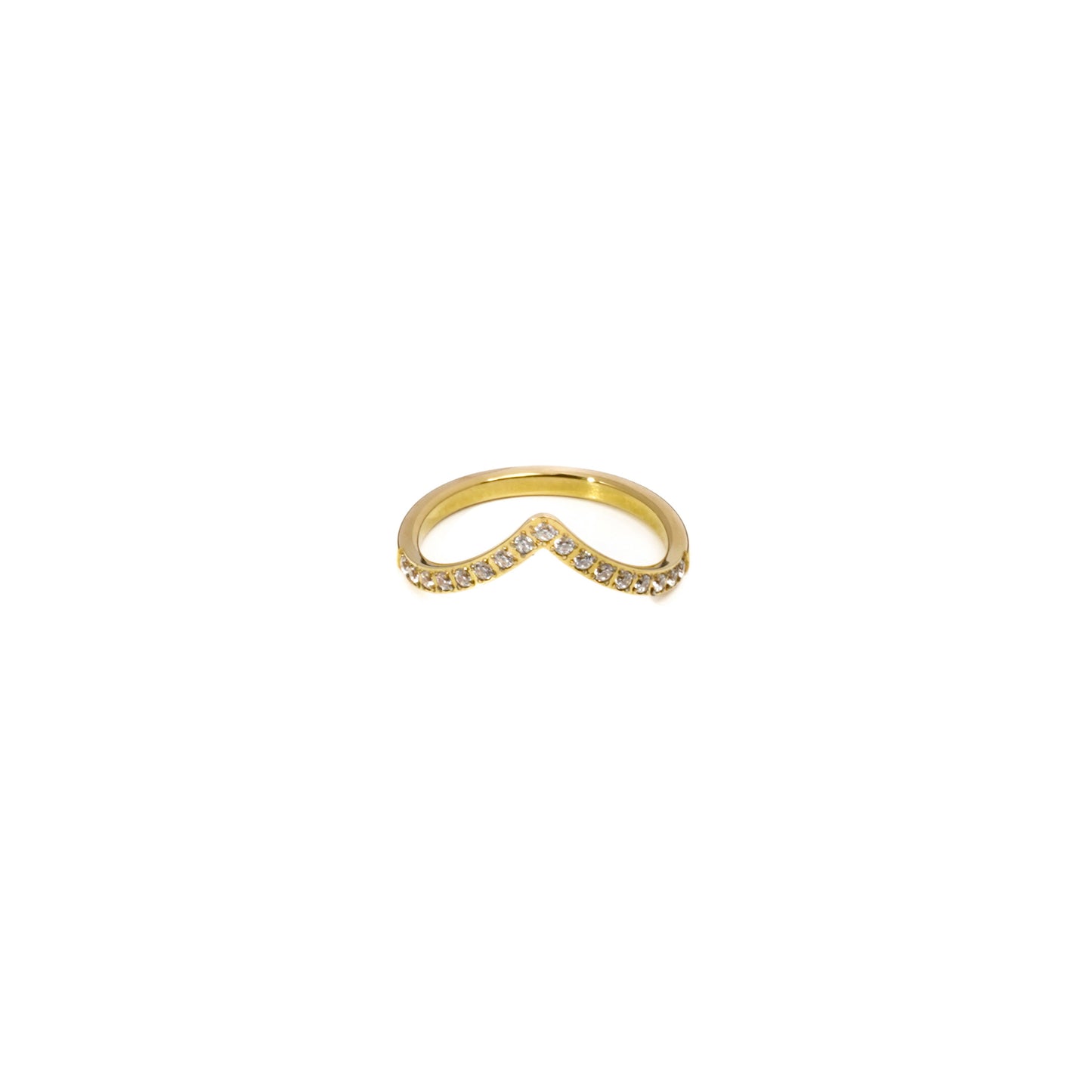 Nadia V CZ Ring
