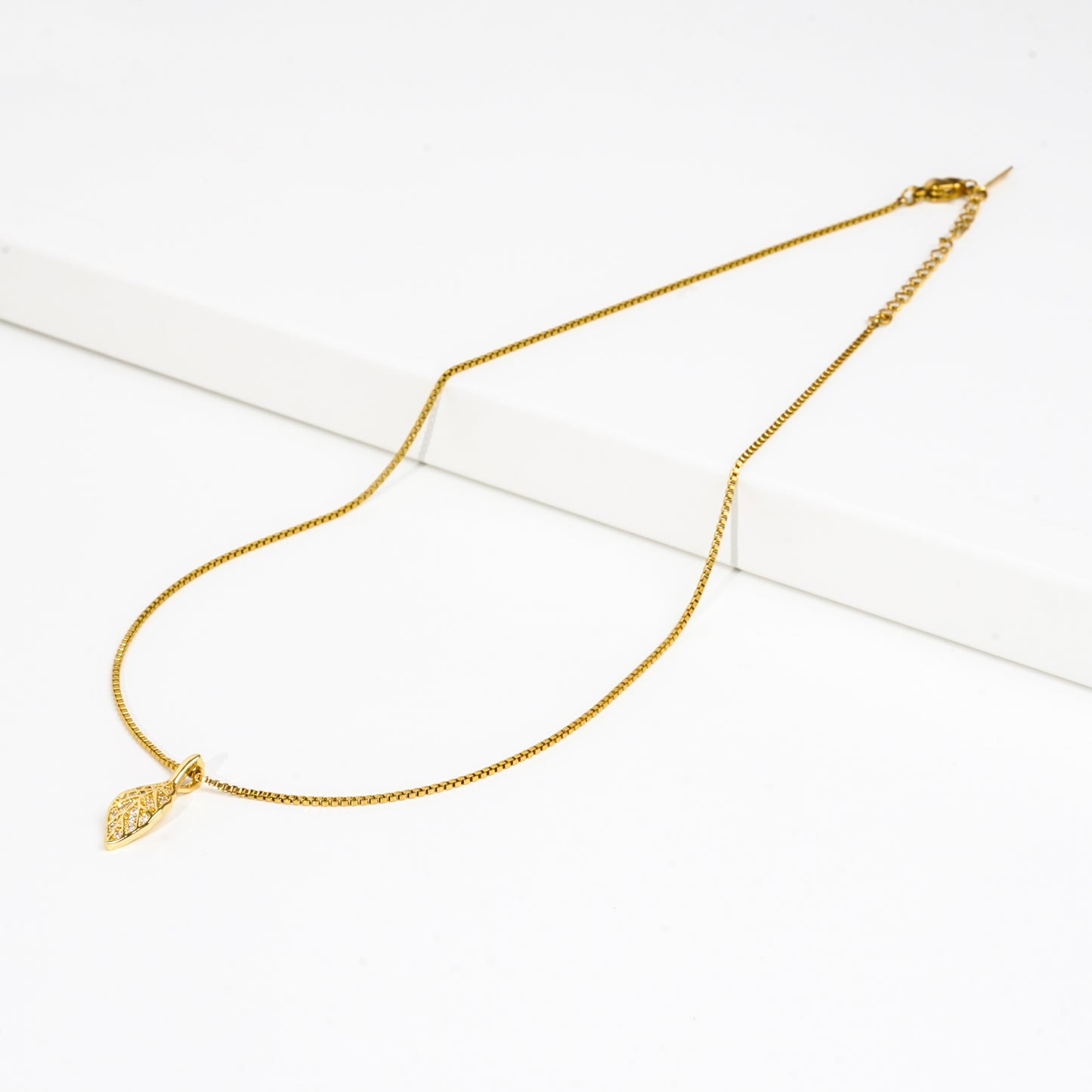Autumn Leaf CZ Necklace