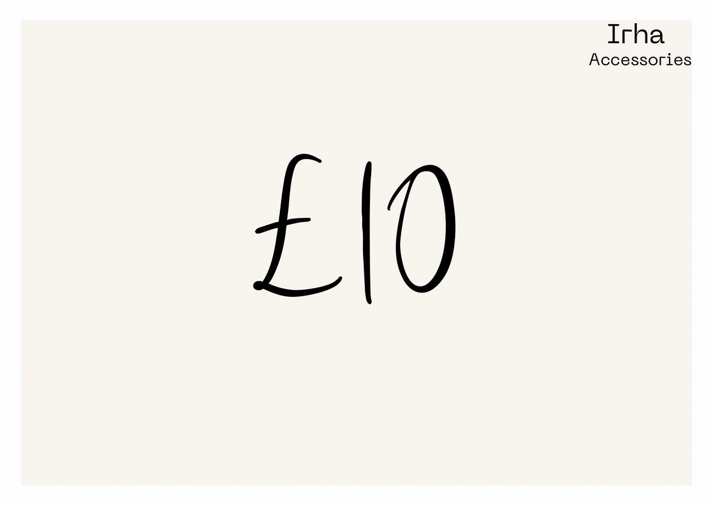 Irha UK Jewellery Gift Card