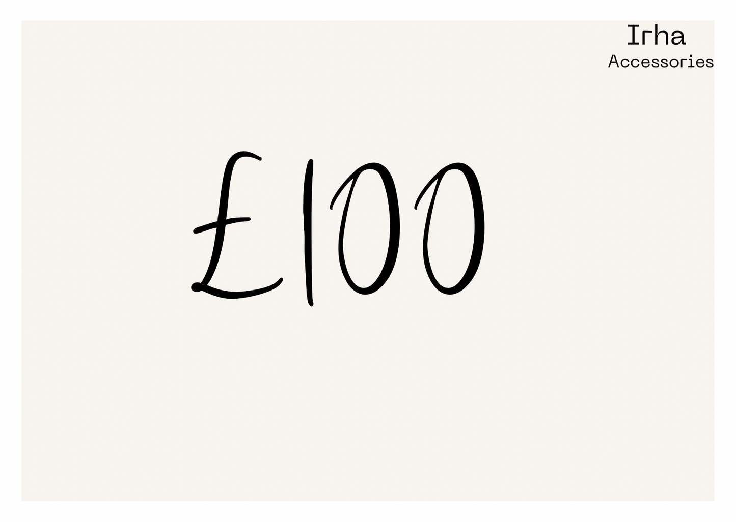 Irha UK Jewellery Gift Card