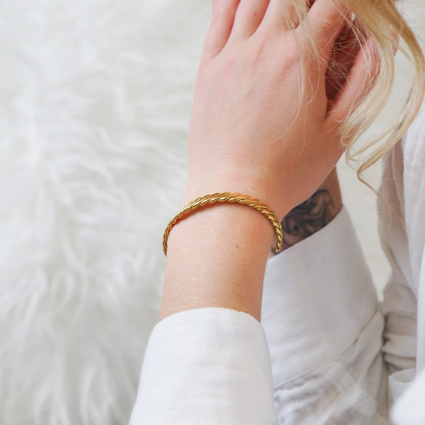 Chunky Twisted Cuff Bangle