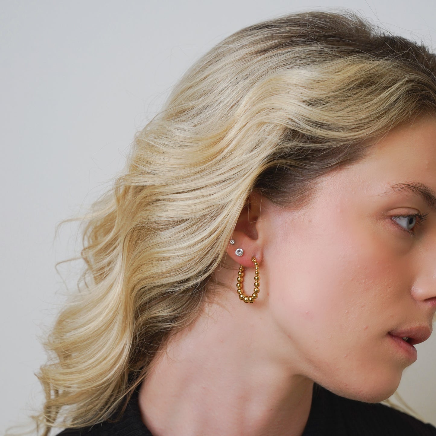 Lara Beaded Hoops
