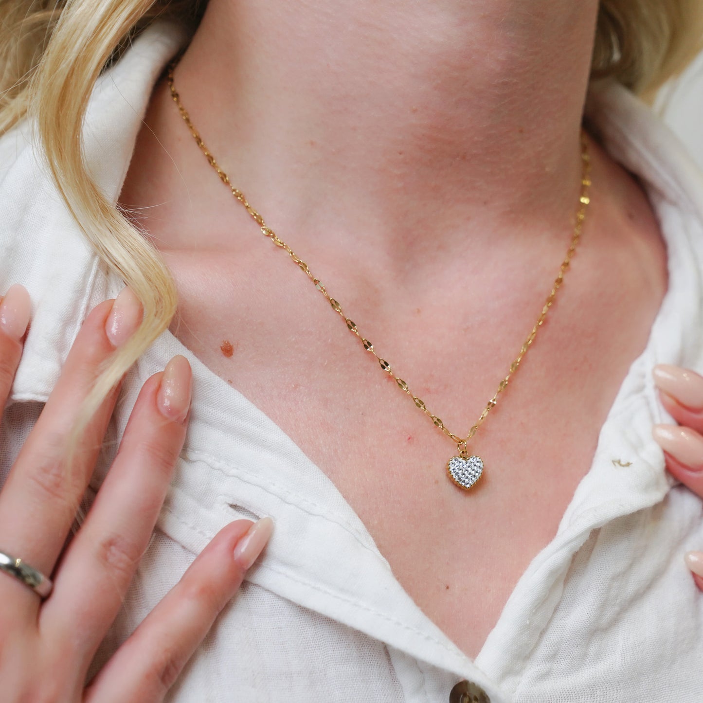 Raine Double Sided Heart Necklace
