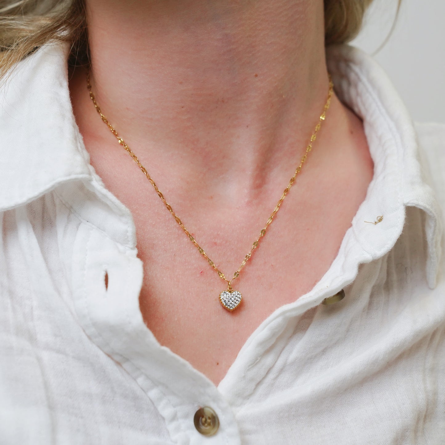 Raine Double Sided Heart Necklace