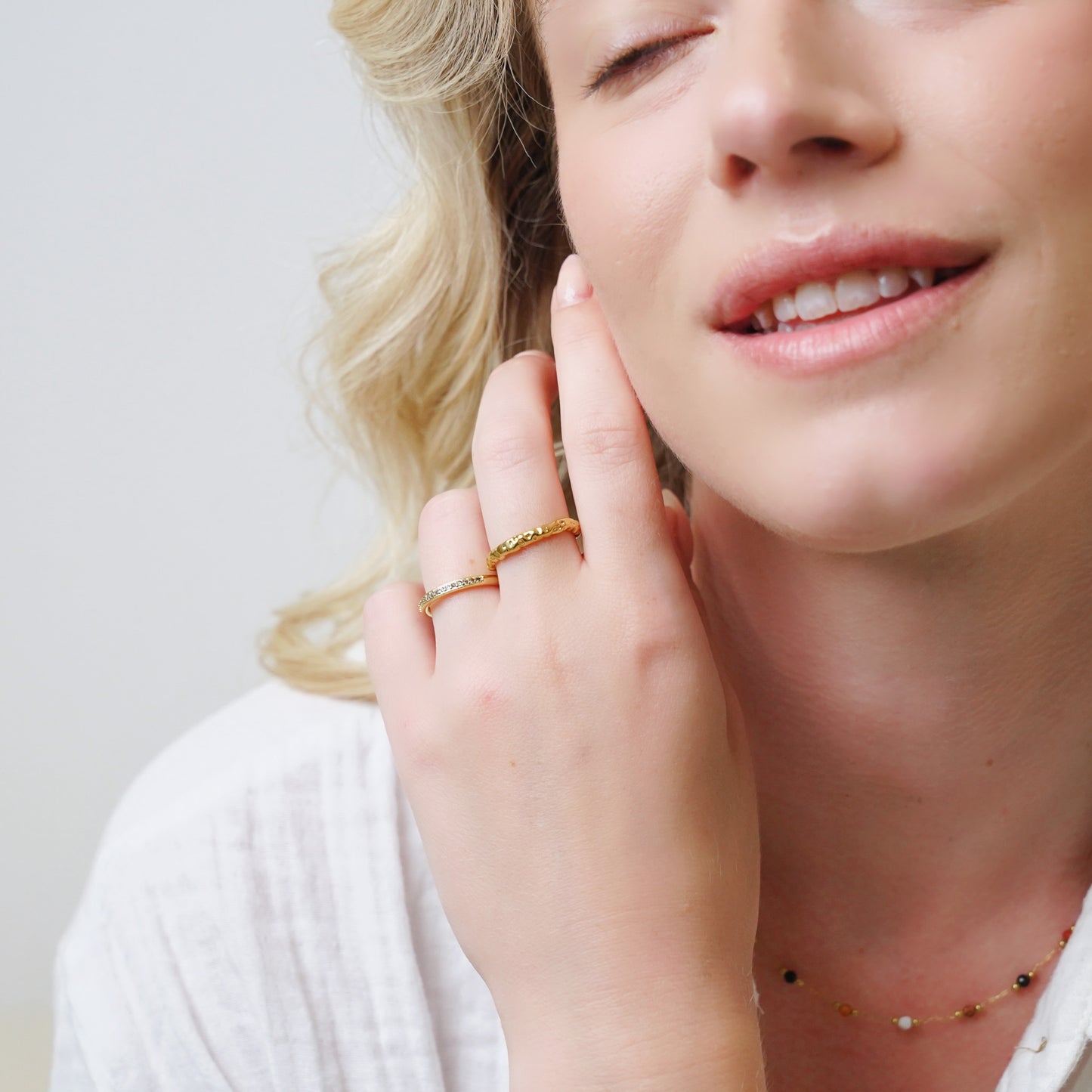 Textured Gold Band Ring
