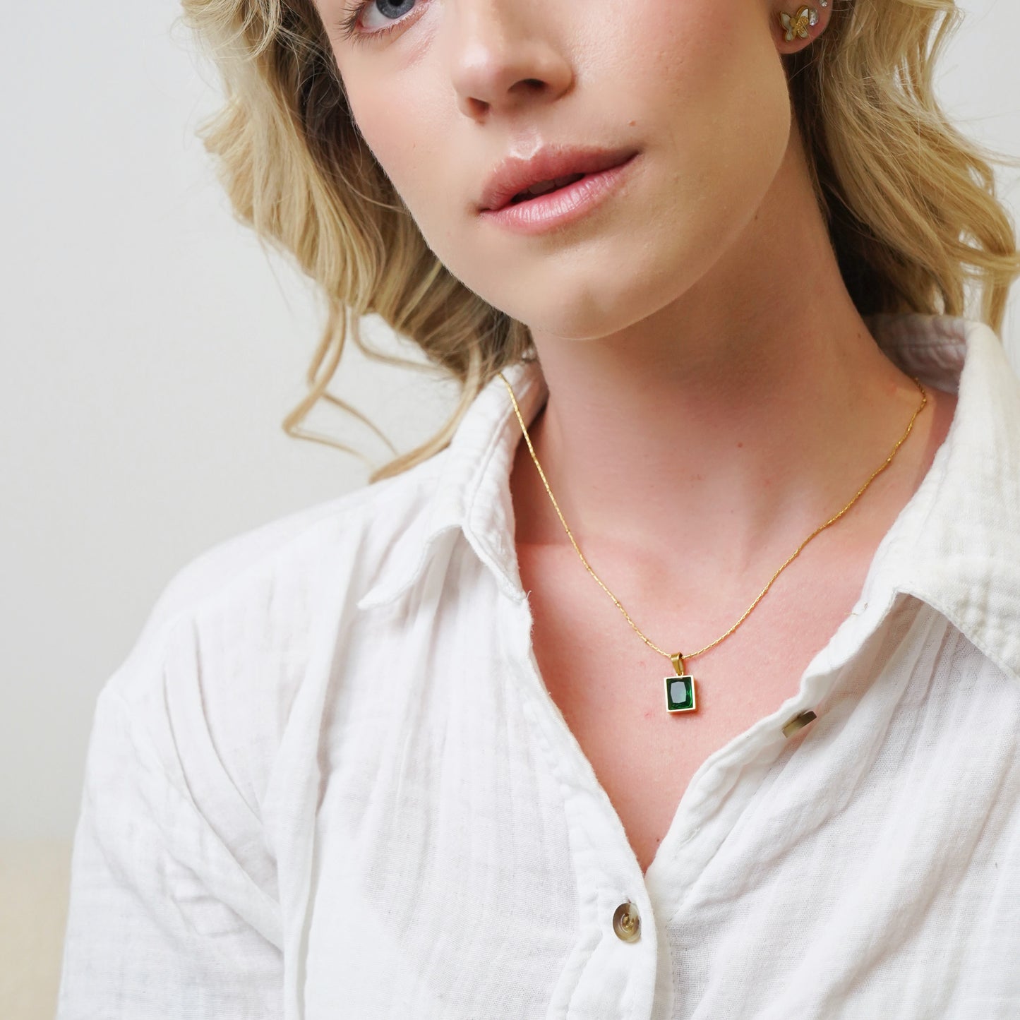 Laila Emerald Stone Necklace