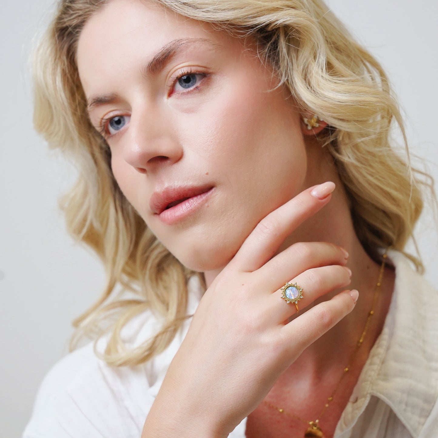 Two Toned Opal Ring