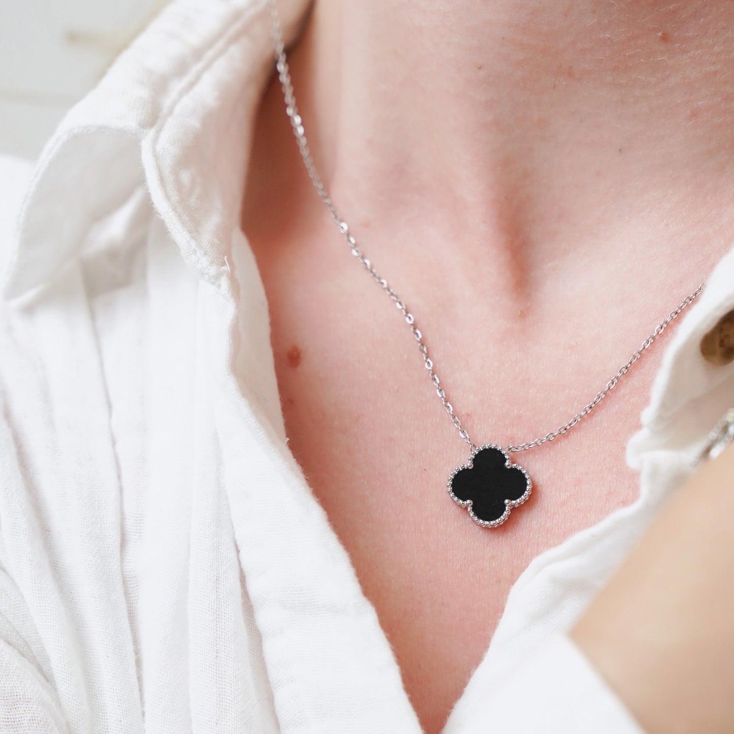 Hope Four Clover Necklace (Silver)