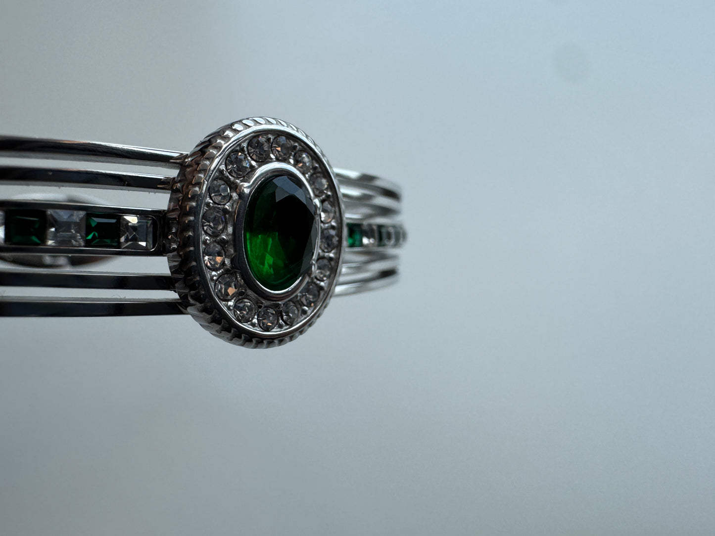 Nur CZ Green Diamond Bangle