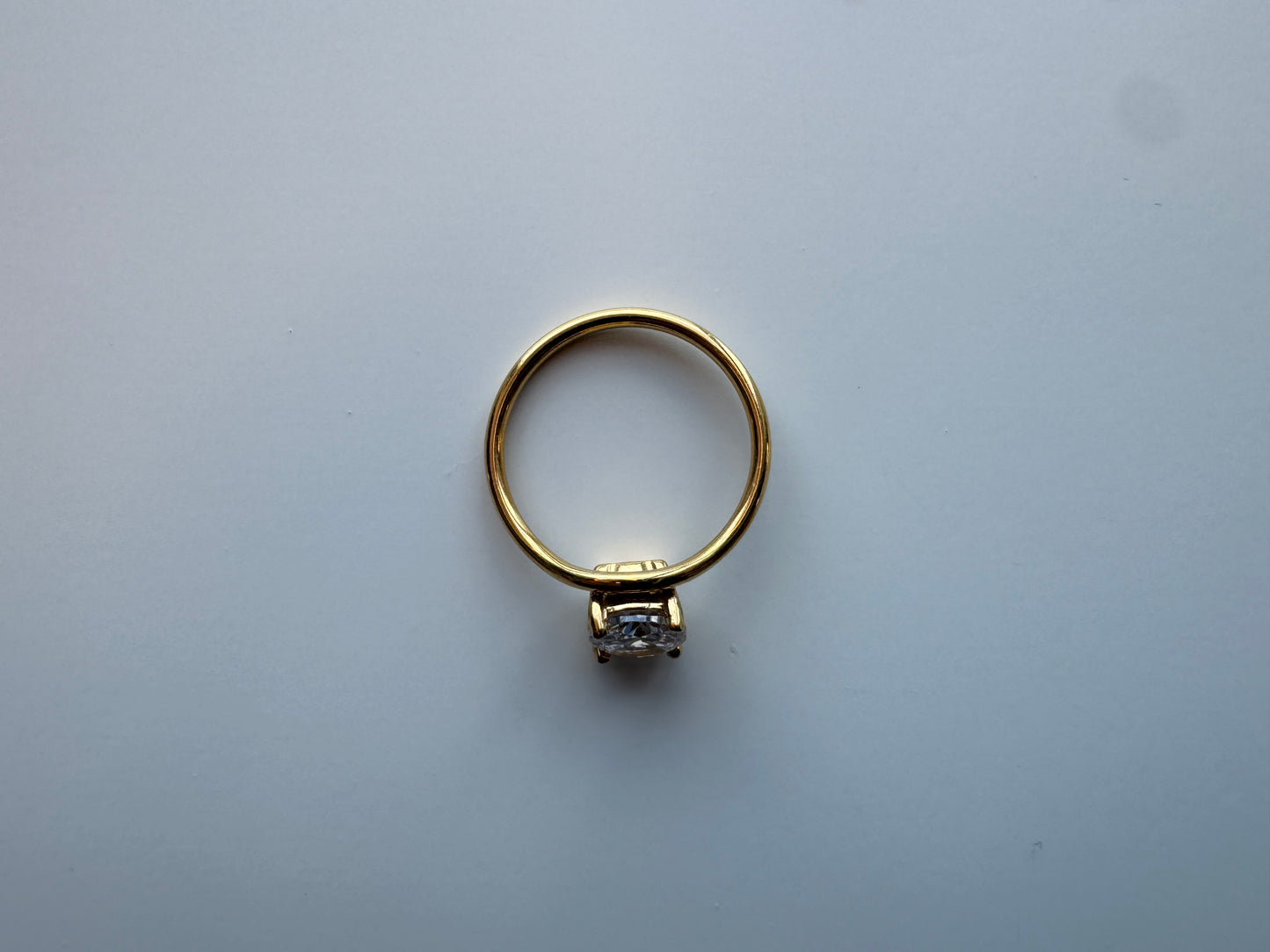 Sia CZ Square Diamond Ring