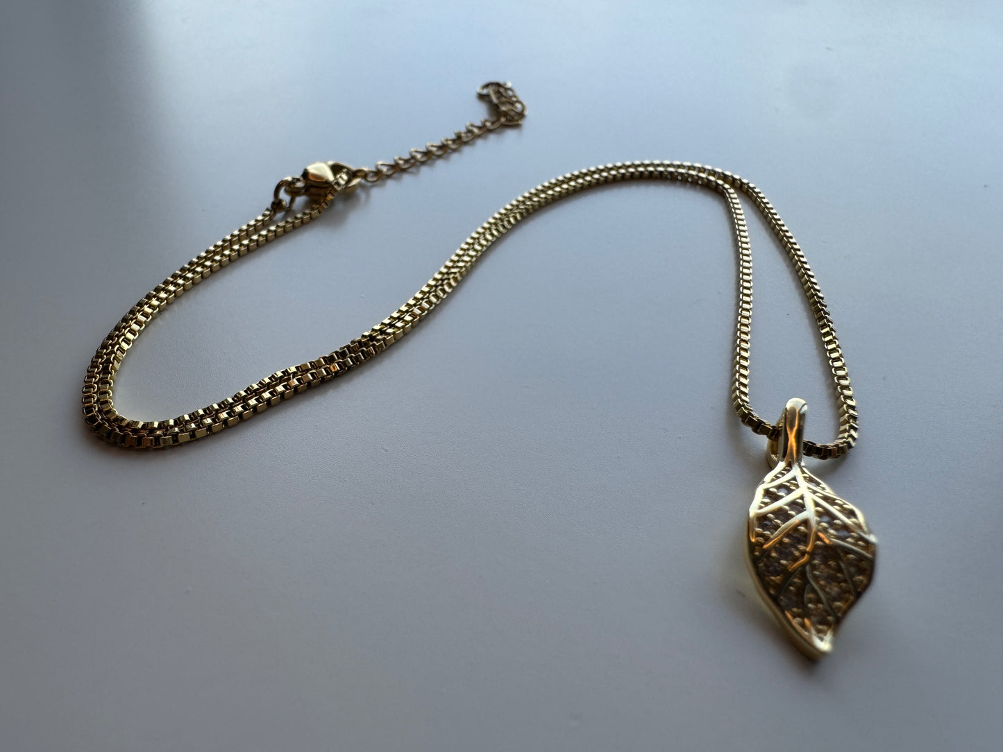 Autumn Leaf CZ Necklace