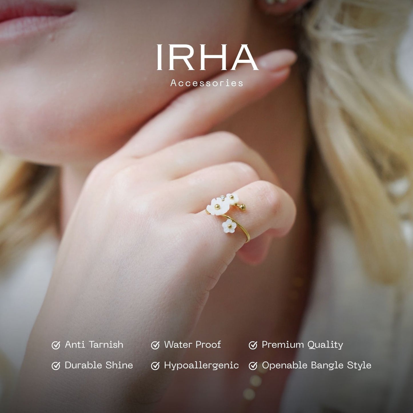Floral Adjustable ring