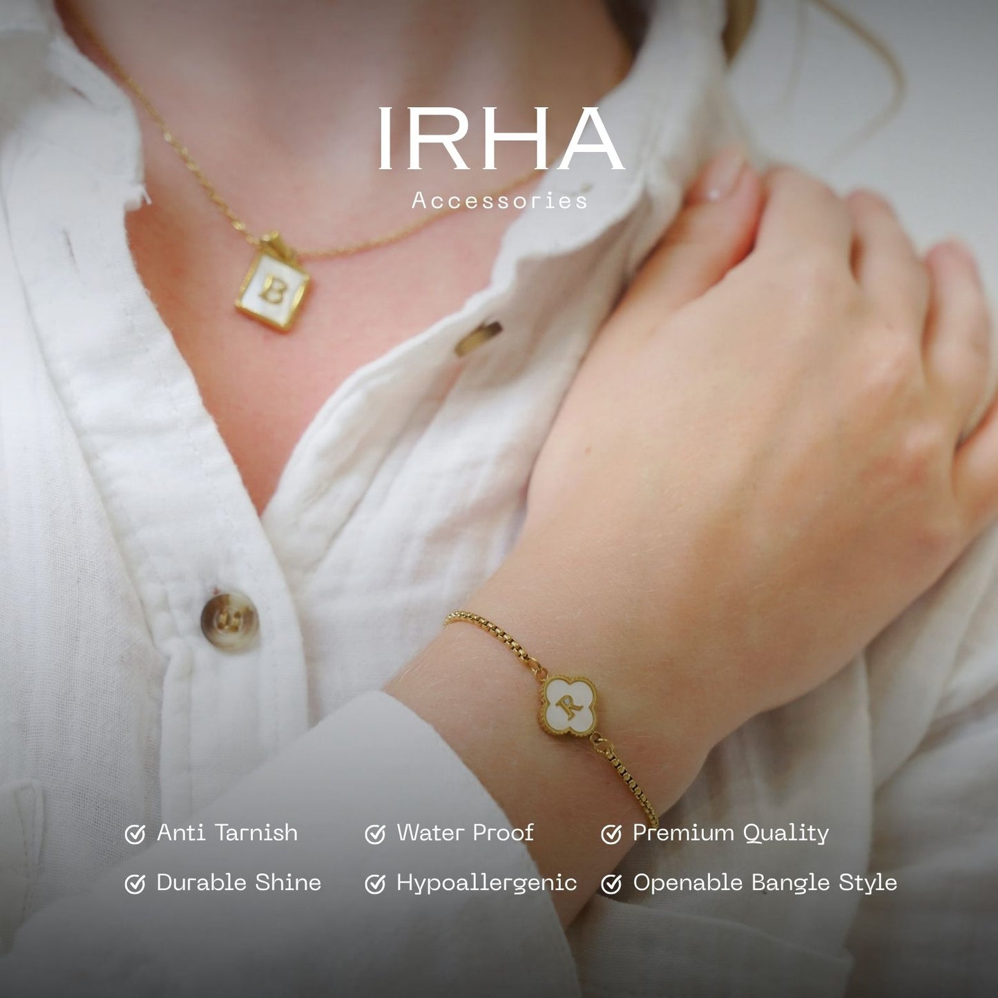 Initial Clover Bracelets
