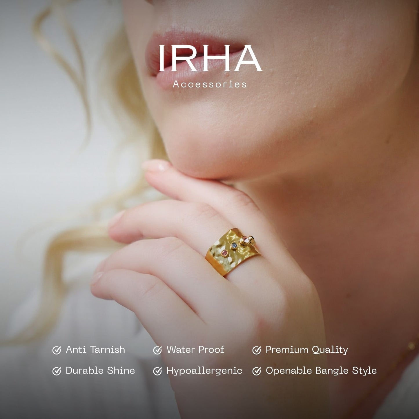 Rainbow Chunky Gold Ring