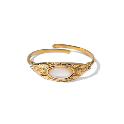 Anillo de oro con ópalo ajustable