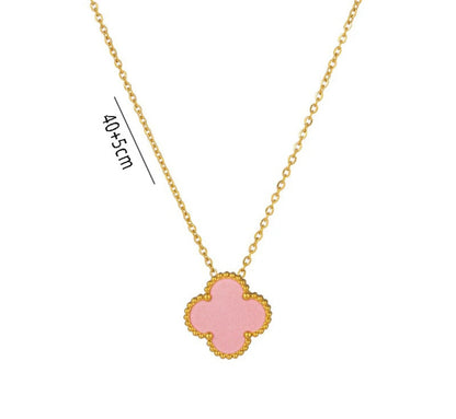 Collar de trébol de cuatro hojas de la esperanza (oro)