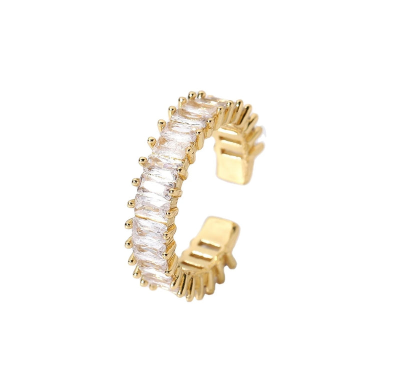 Zircon Stone Ring Band Adjustable