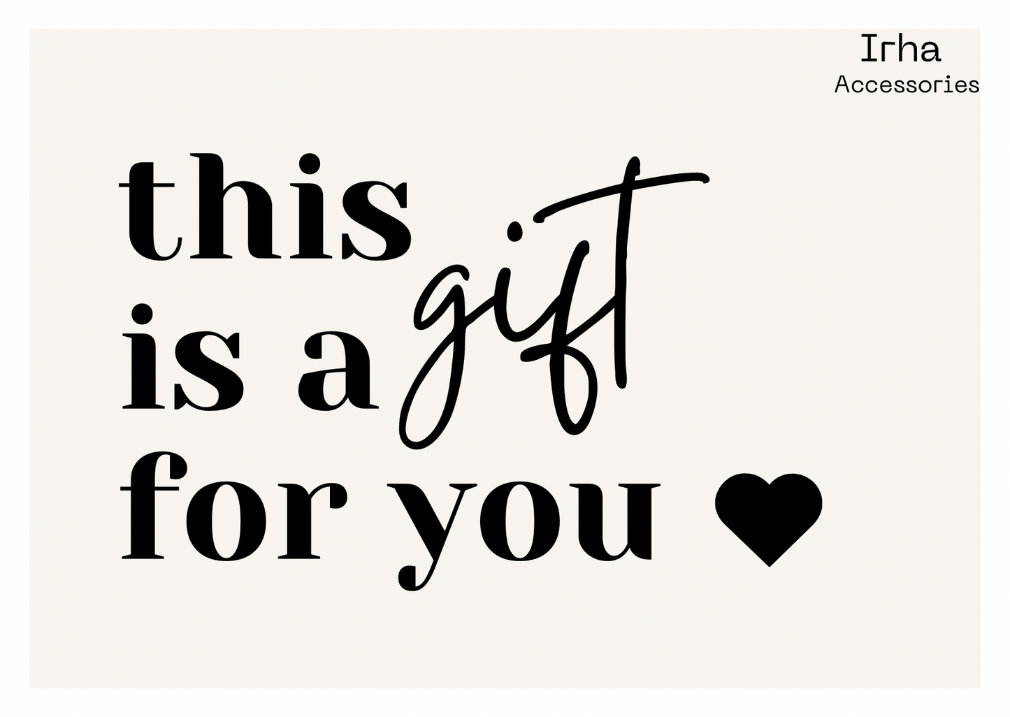 Tarjeta de regalo de Irha UK 