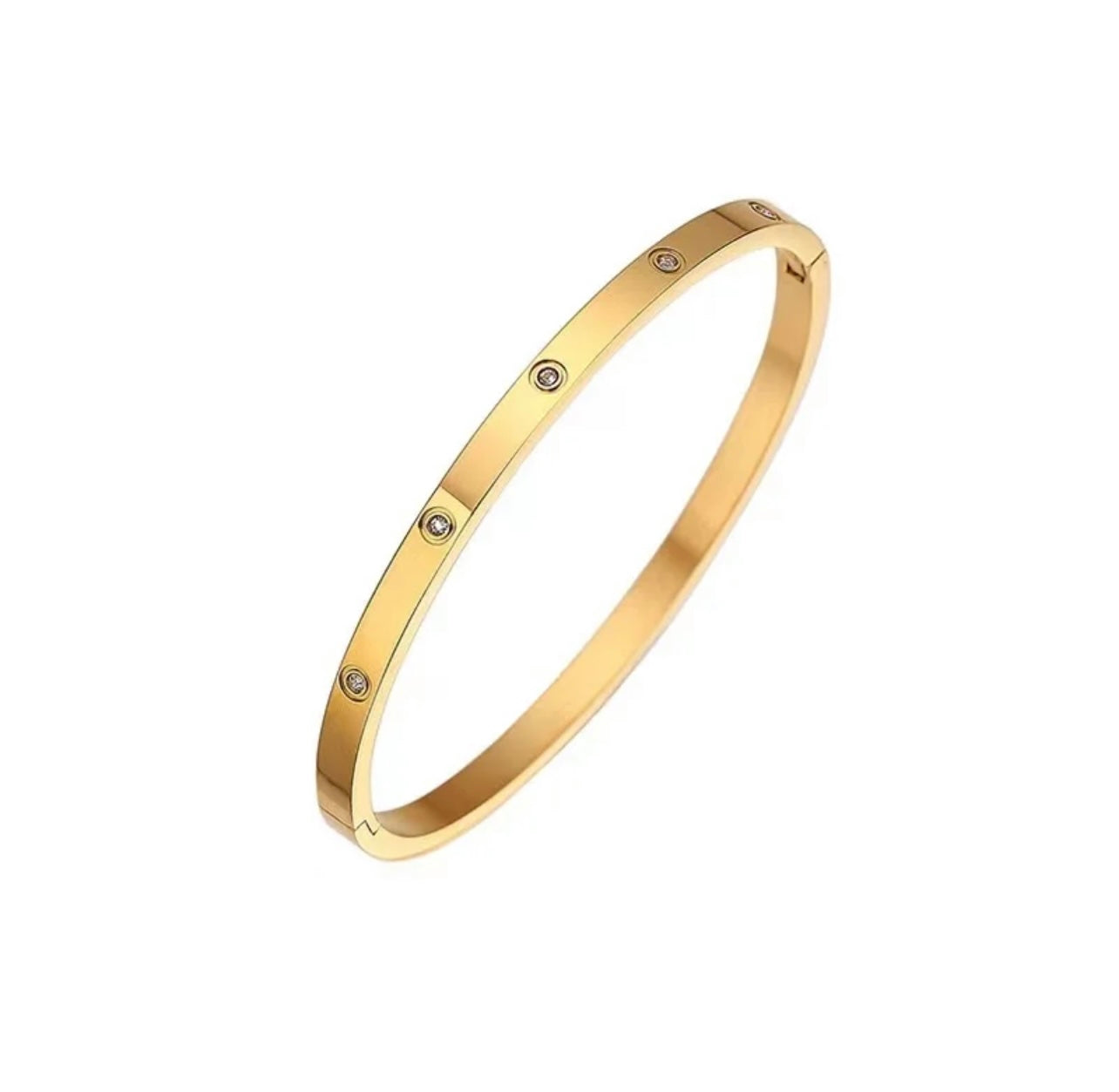 Bracelet jonc en or et diamants