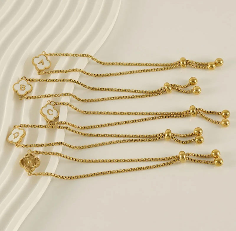 Initial Clover Bracelets