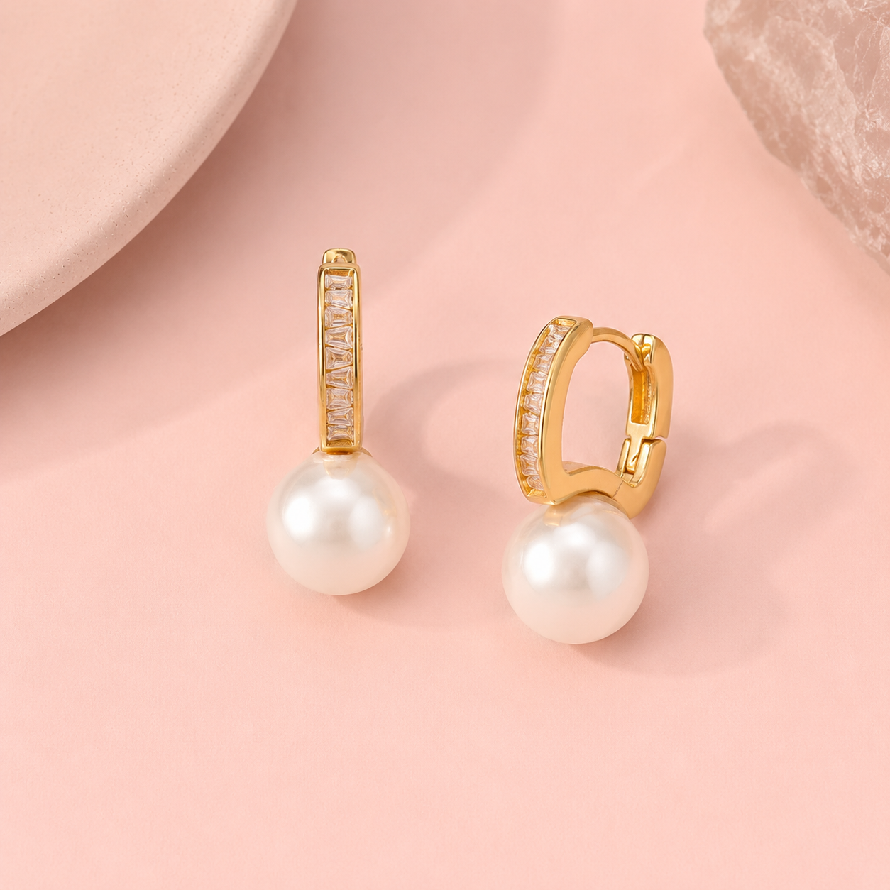 Capri Pearl Hoops
