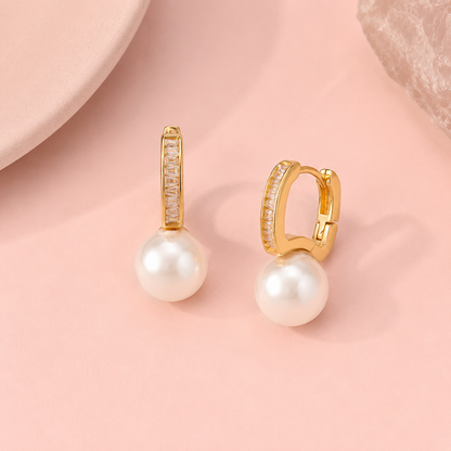 Capri Pearl Hoops