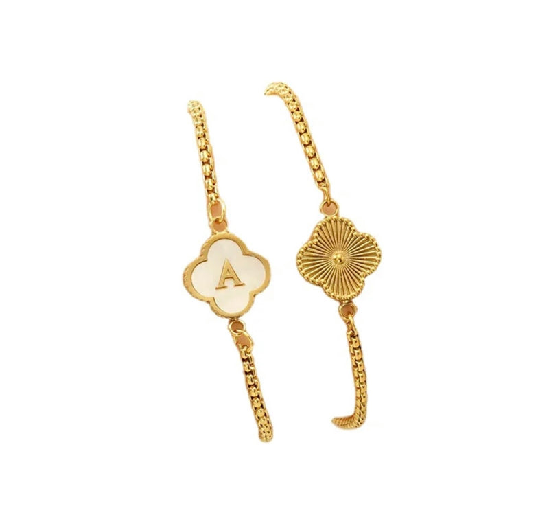 Initial Clover Bracelets