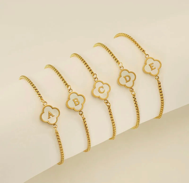 Initial Clover Bracelets