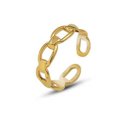 Anillo ajustable de cadena de oro