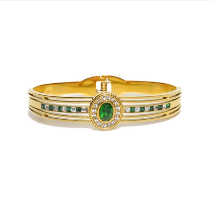 Nur CZ Green Diamond Bangle