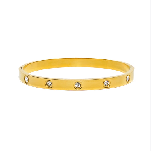 Emma Gold Diamond Bangle