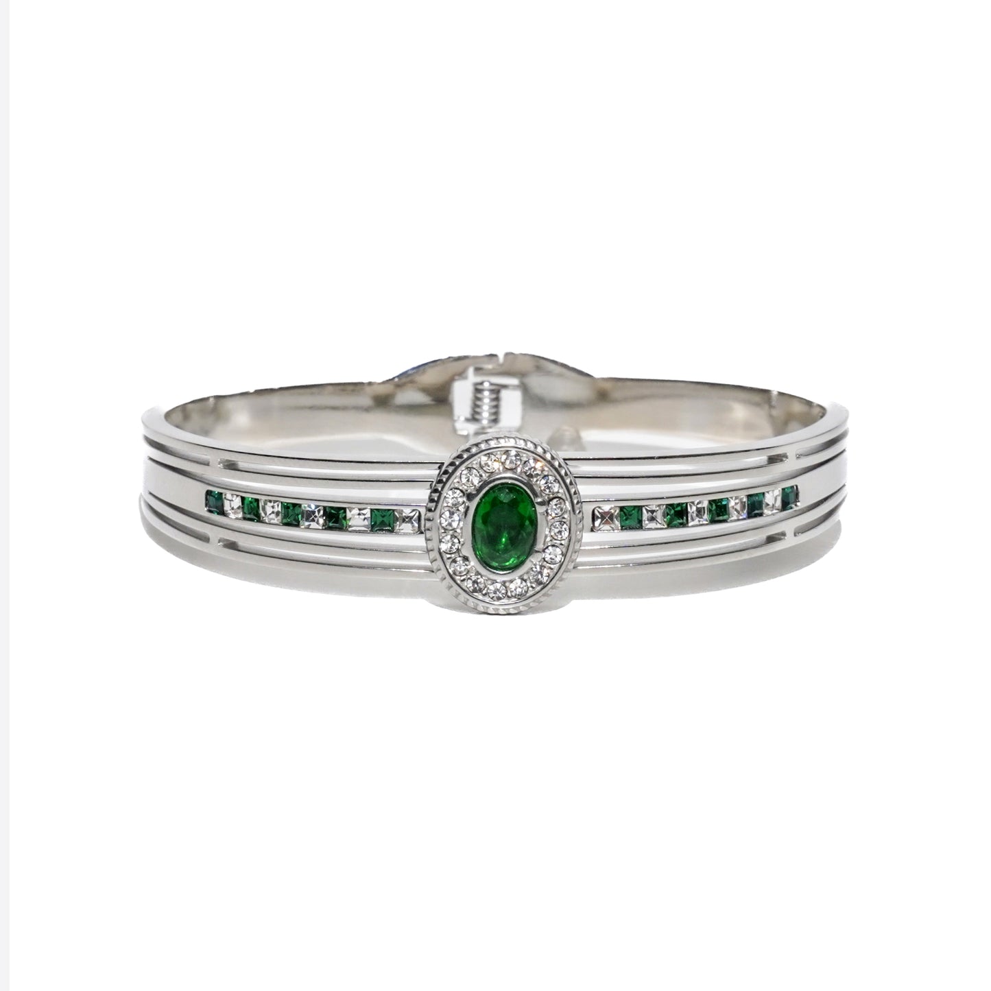 Nur CZ Green Diamond Bangle