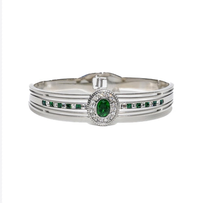 Nur CZ Green Diamond Bangle