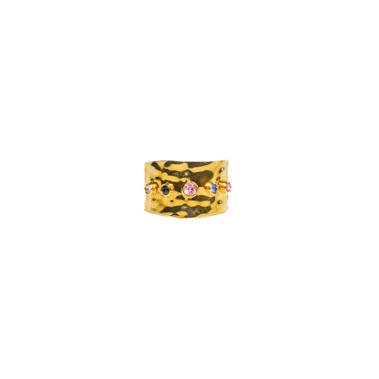 Rainbow Chunky Gold Ring