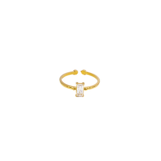 Sia CZ Square Diamond Ring