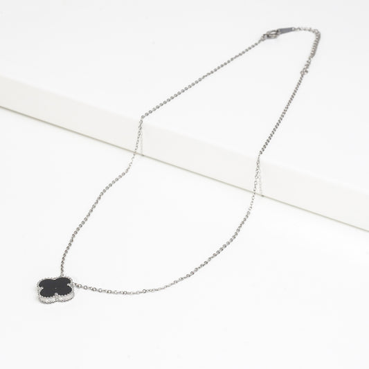 Hope Four Clover Necklace (Black)