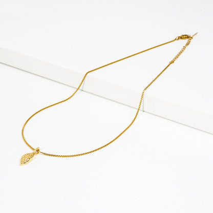 Autumn Leaf CZ Necklace