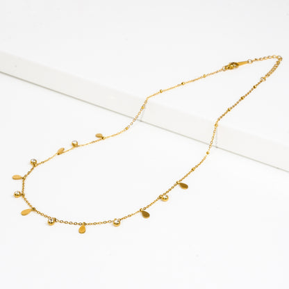Dainty Droplet and CZ Necklace