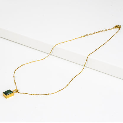 Laila Emerald Stone Necklace