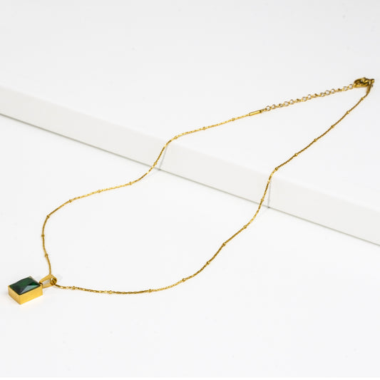 Laila Emerald Stone Necklace