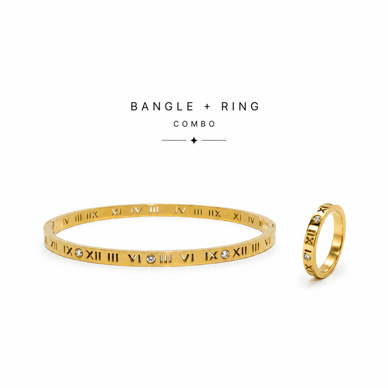 Roman Number Bangle and Ring