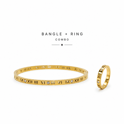 Roman Number Bangle and Ring