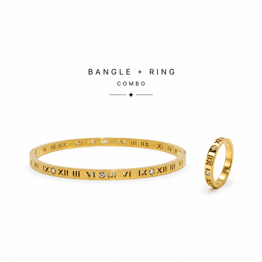 Roman Number Bangle and Ring