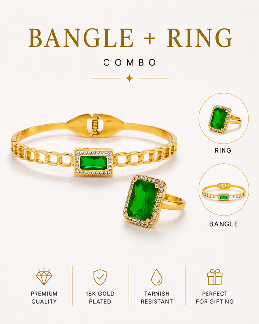 Ani Emerald Bangle & Ring