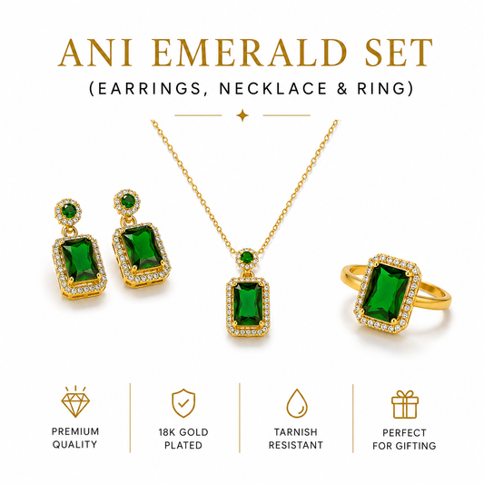 Ani Emerald Necklace Set