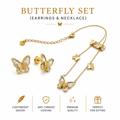 Butterfuly Necklace Full set