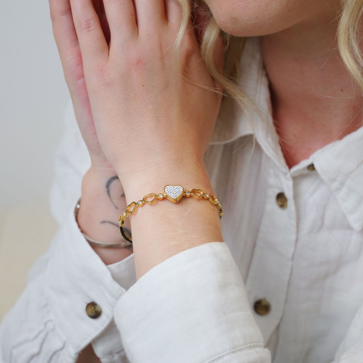 Brazalete de corazón de amor