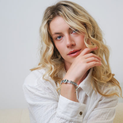 Nur CZ Green Diamond Bangle